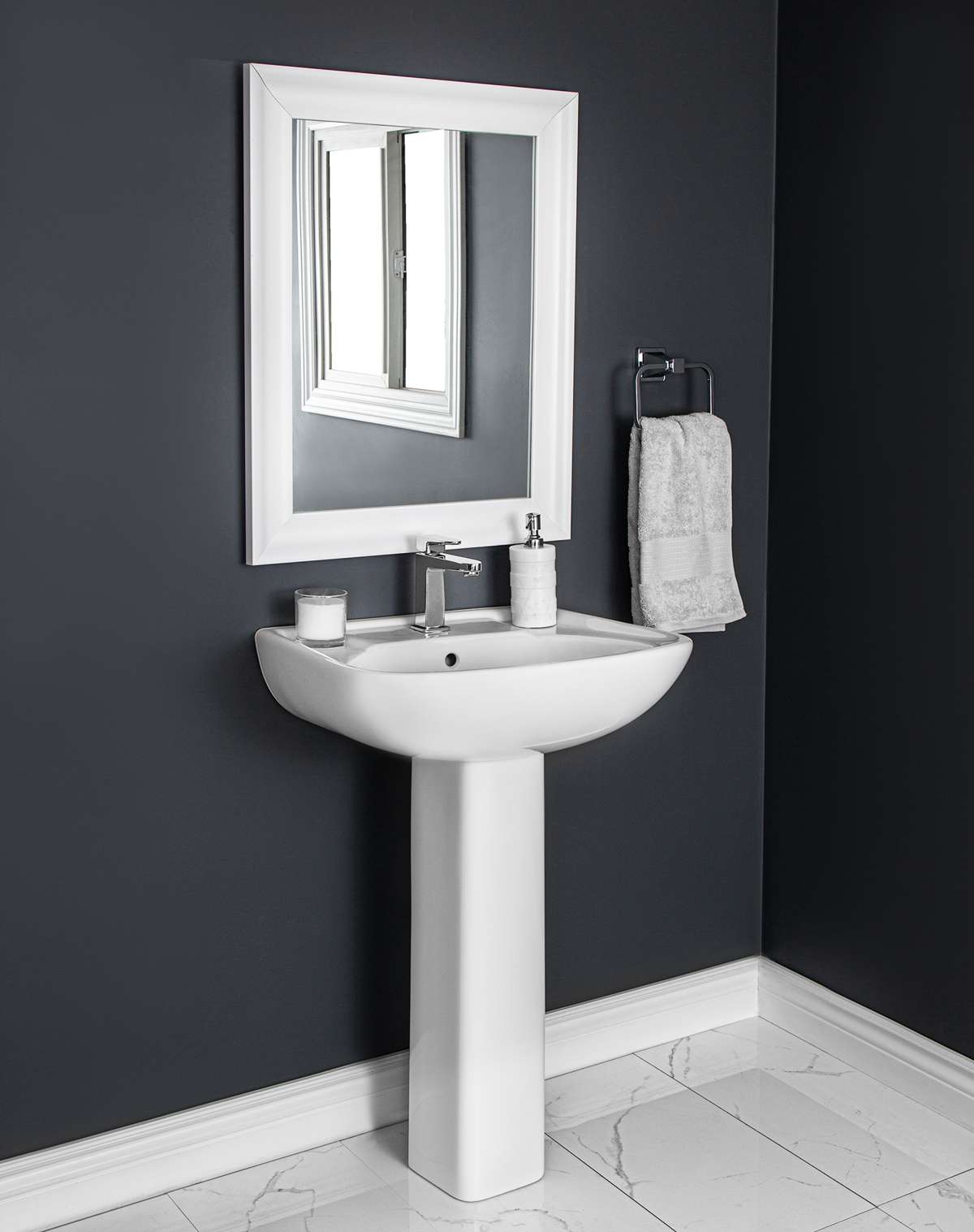 Caprice 4313DMX Single Hole Pedestal Sink | Contrac